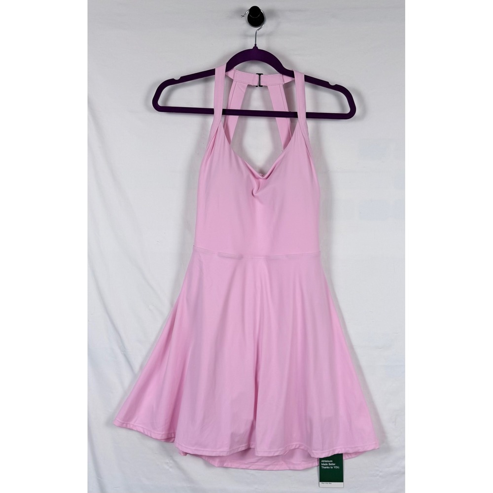 Halara SoftlyZero™ Airy Backless Twisted InstantCool Easy Peezy Dress S Pink